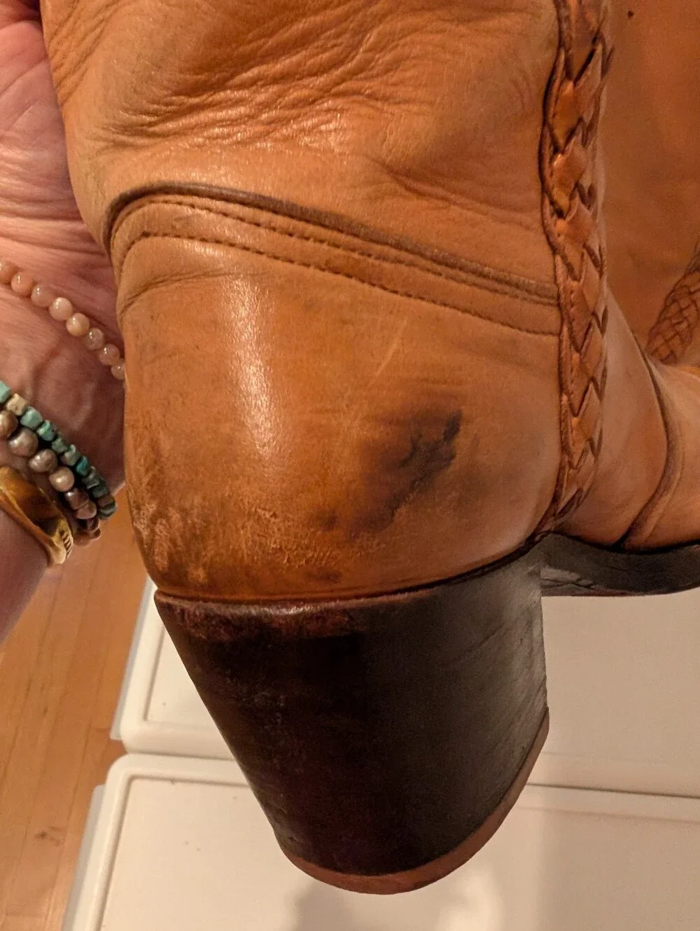 Vintage Frye Women's Leather Boots - Tan